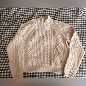 Aritzia 1/4 zip merino wool sweater